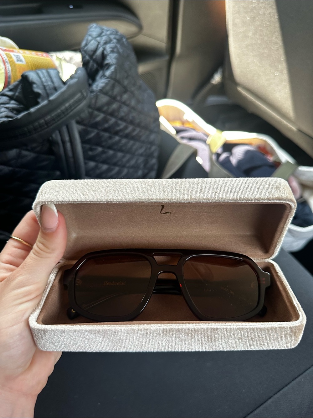 NEW Women's Red/Brown Sunglasses - Oversized Aviator Frame from Luv Lou